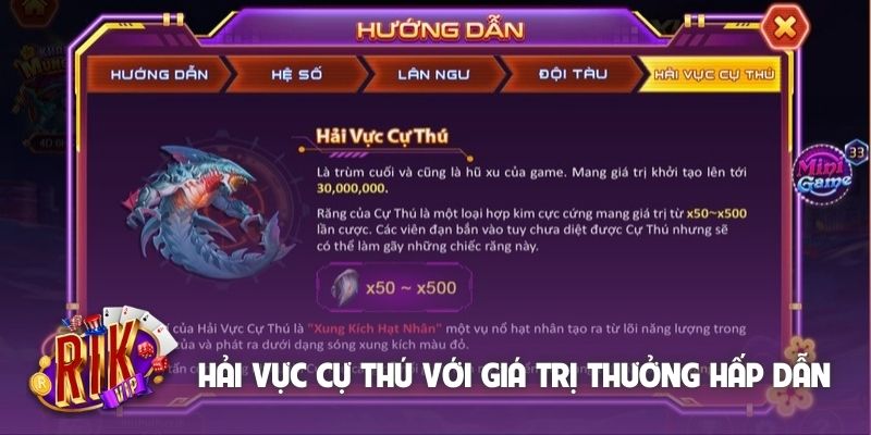 Hải Vực Cự Thú với giá trị thưởng cực kỳ hấp dẫn